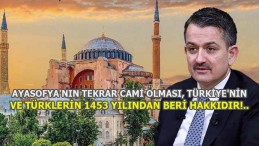 Ayasofya Cami, Türkiye’nin ve Türklerin 1453 Yılından Beri Hakkıdır