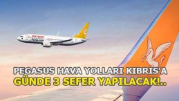 Pegasus Hava Yolları Kıbrıs’a günde 3 sefer yapılacak!..