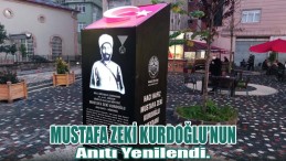 Mustafa Zeki Kurdoğlu’nun anıtı yenilendi.