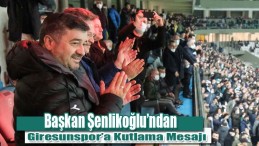 Şenlikoğlu’ndan Giresunspor’a Kutlama Mesajı