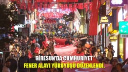 Giresun’da Cumhuriyet Fener Alayı Yürüyüşü düzenlendi.