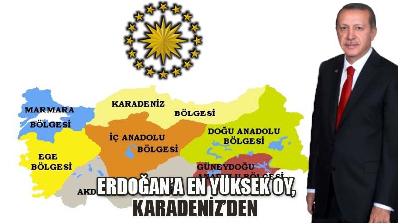 Erdoğan’a En Yüksek Oy, Karadeniz’den