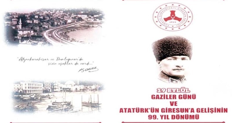 Atatürk’ün Giresun’a Gelişinin 99. Yıl Dönümü Programı Belli Oldu