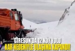 Giresun’da 12 Köy Yolu Kar Nedeniyle Ulaşıma Kapandı!