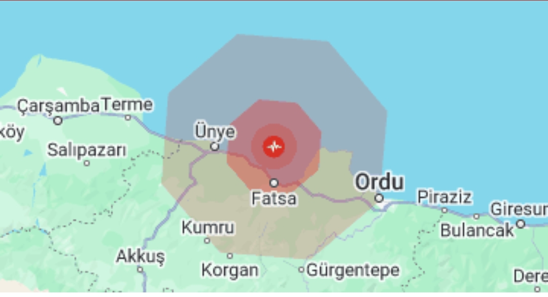 Ordu’da Deprem Korkuttu