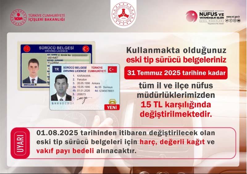 Eski Tip Sürücü Belgeleri İçin Son Tarih Yaklaşıyor!