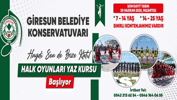 Giresun Belediyesi Halk Oyunları Kursu Açıyor