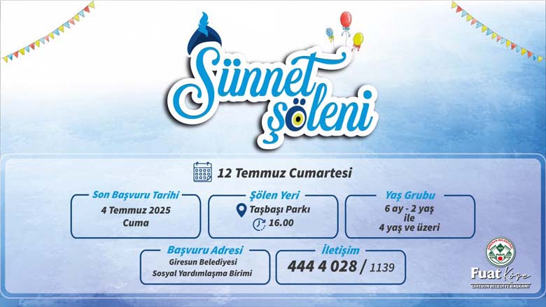 Sünnet Şöleni İçin Kayıtlar Başladı