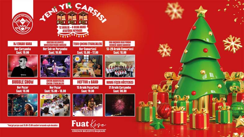 Giresun’da Yeni Yıl Çarşısı Heyecanı Başlıyor