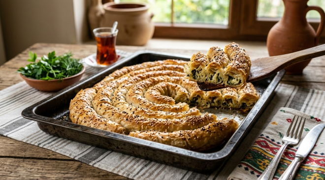 ​El Açması Çıtır Rulo Börek